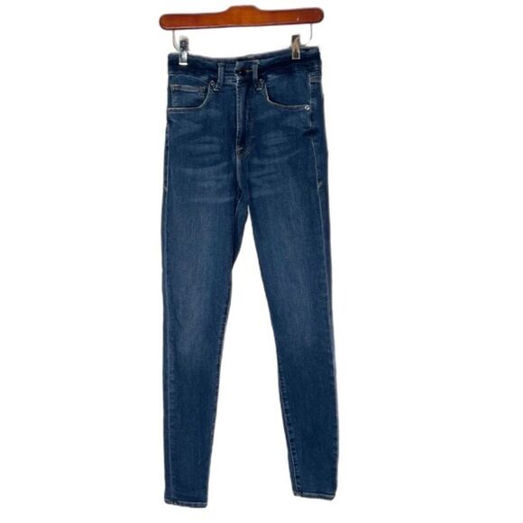 Good American Good Waist Distressed High Rise Skinny Jeans - Picture 1 of 6